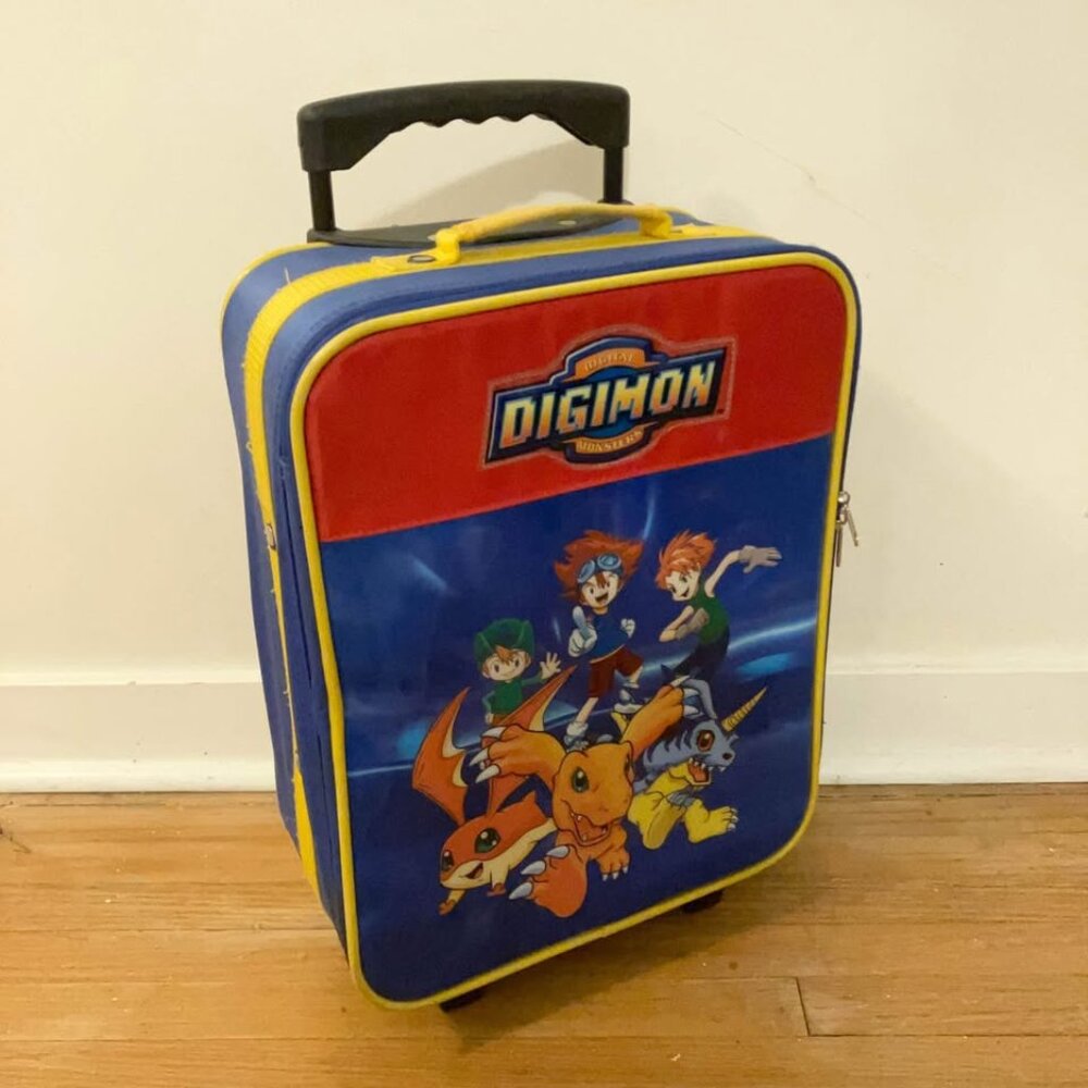 Vintage Digimon Kids Carry On Bag Anime Manga Bandai Y2K RARE‎